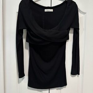 Abercrombie & Fitch Black Asymmetrical top